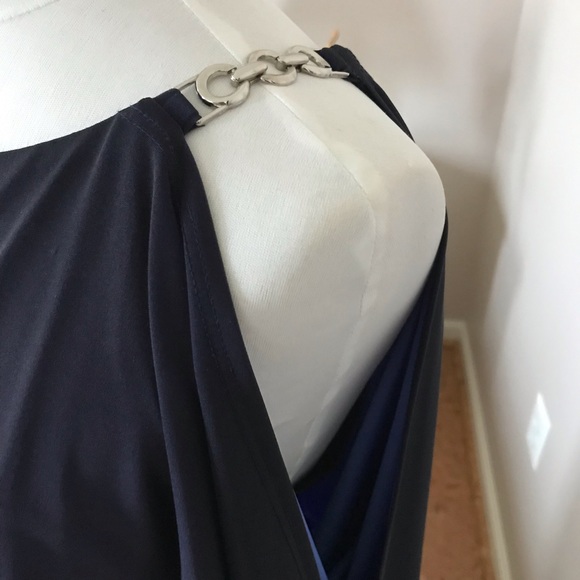 Xscape Ombré Cold Shoulder Cocktail Dress - Picture 2 of 7